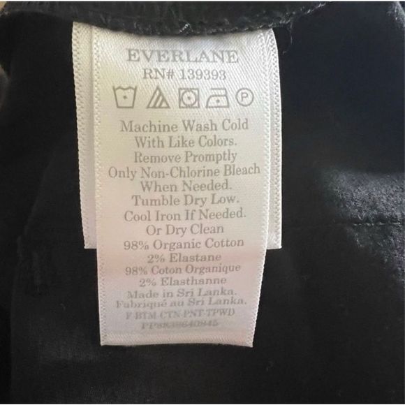 Everlane The Easy Pant Wide Leg Organic Cotton Black Size L NWT - Picture 9 of 13